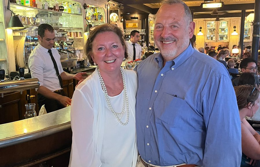 Brooks and Karen at Les Antiquaires