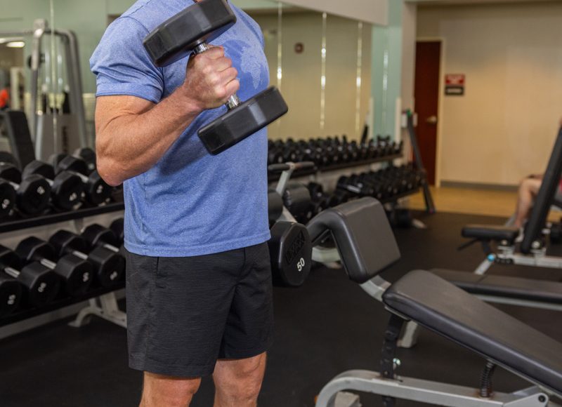 In the gym with Edwin Spencer | Photo by Nathan Sparks