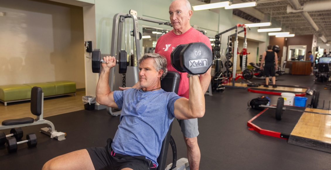In the gym with Edwin Spencer | Photo by Nathan Sparks